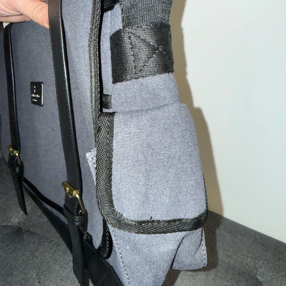 London Fog Men's Charcoal and Black Messenger Bag
